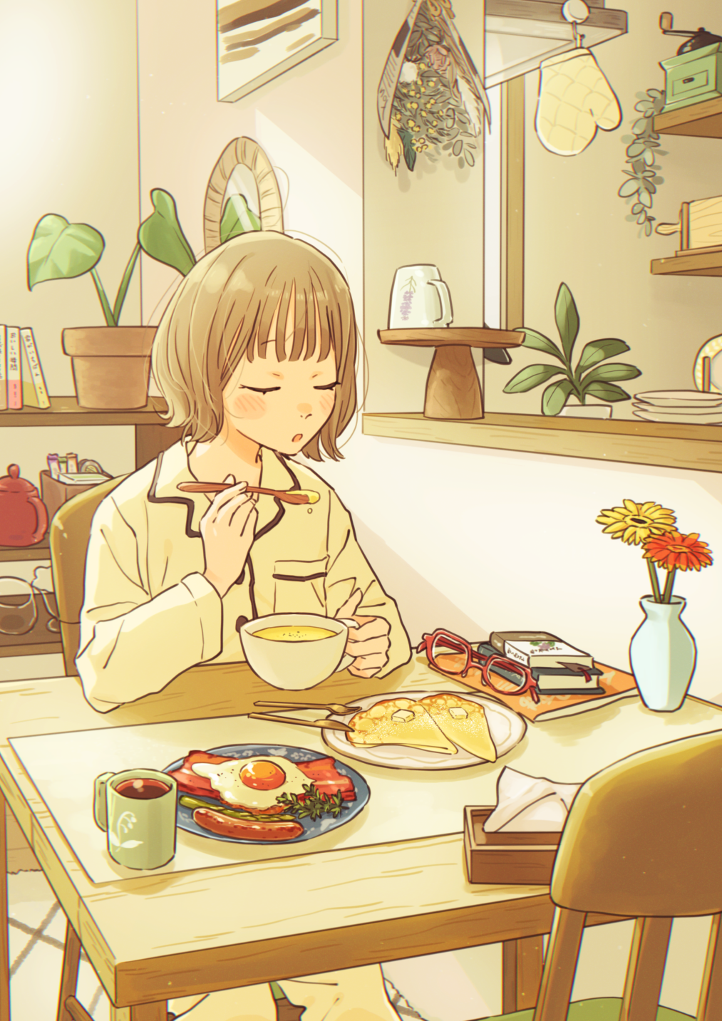休みの日の光
